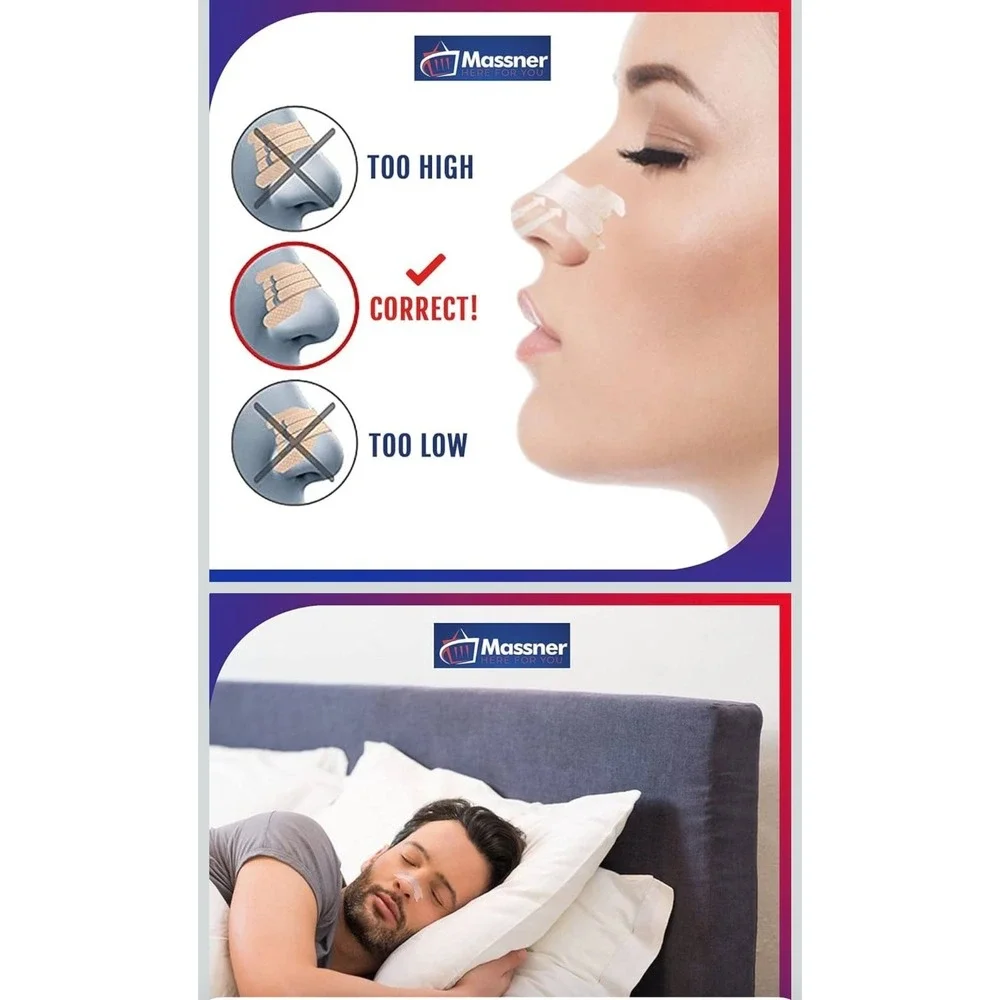 Massner Nasal Strips Large Tan 100 Count Drug-Free Snoring & Congestion Relief
